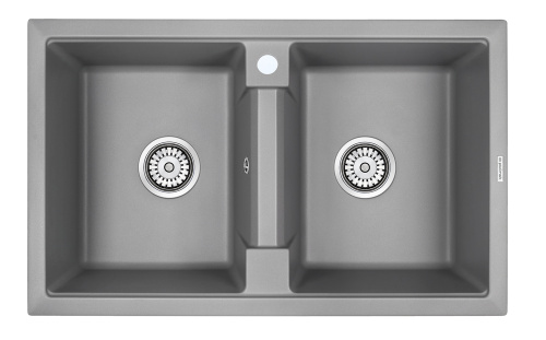 Мойка кухонная Paulmark TANDEM 80/2 PM238150-GRM 81х50 серый металлик